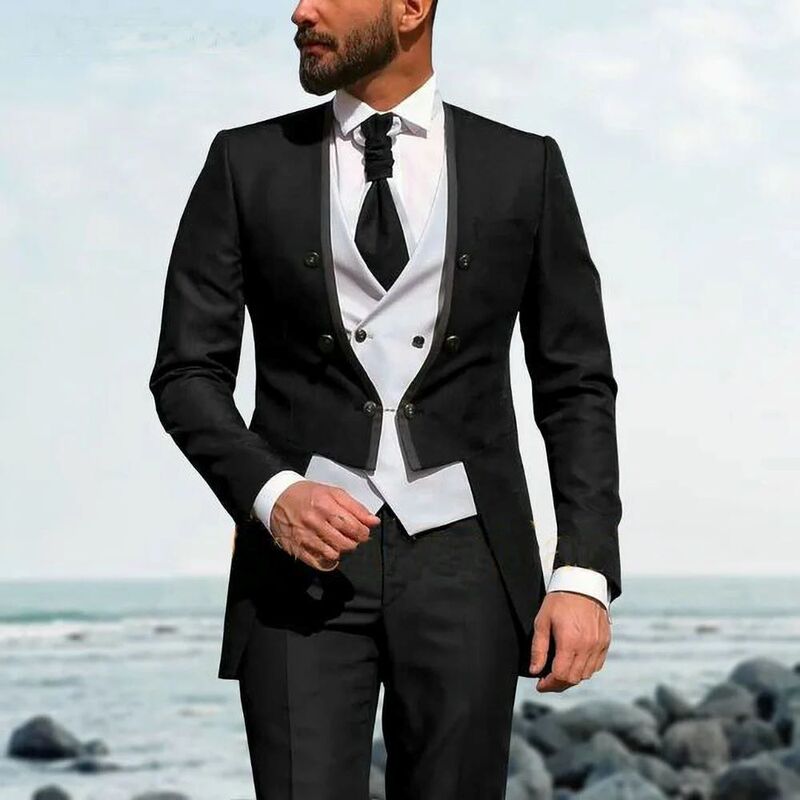 European and American Foreign Trade New Men's Suit African Cross-Border Korean Style Casual Foreign Trade Suit Three-Piece Tuxedo