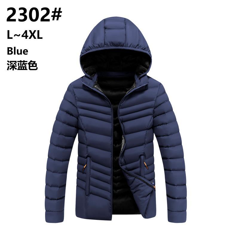 Abrigo de algodón acolchado de los hombres de otoño e invierno costilla abajo abrigo de algodón acolchado abrigo encapuchado invierno engrosado moda casual suelta algodón acolchado chaqueta al por mayor