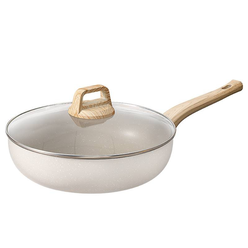 Piedra de arroz antiadherente panela de aluminio casera horno electromagnético cocina de gas pan general salsa de filete y freidora de huevos