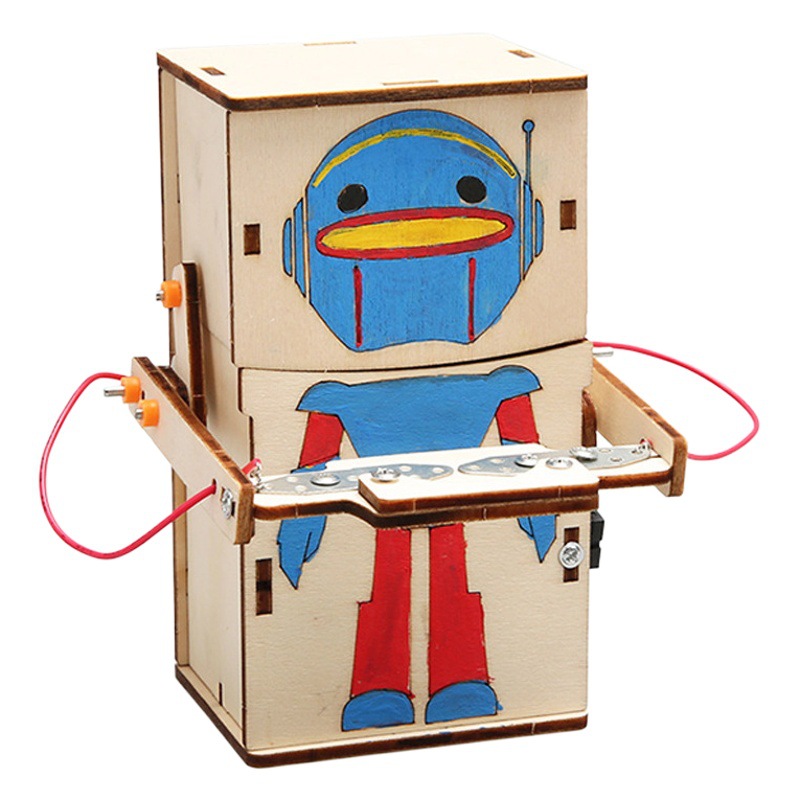 Robot juguete para niños hecho a mano bricolaje ensamblado modelo Tecnología pequeña producción experimento científico material juguete al por mayor