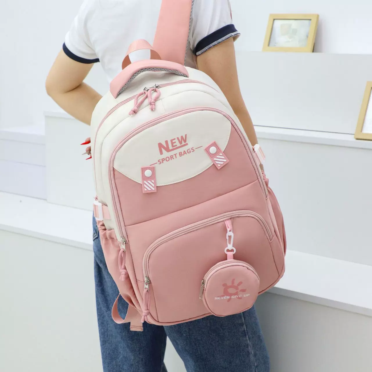 减负女儿童书包小学生3-6年级双肩包轻便护脊卡通大容量学校背包