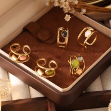 �羳�̱�ʯ���ڽ�ָ����ֶ�18K��ʽ��͢��С���������β���ɫ