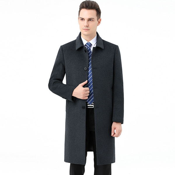 Double-sided cashmere long coat