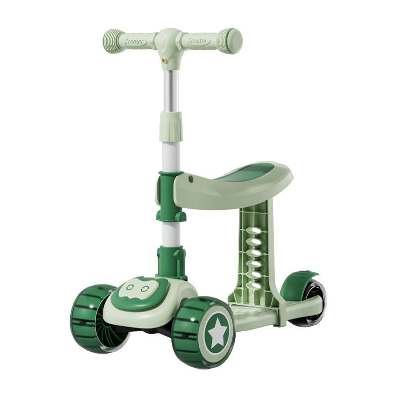 El nuevo Scooter para niños con asiento puede sentarse y deslizarse tres en uno niños y niñas de tres ruedas 1-2-3-5-6 AÑOS NIÑOS