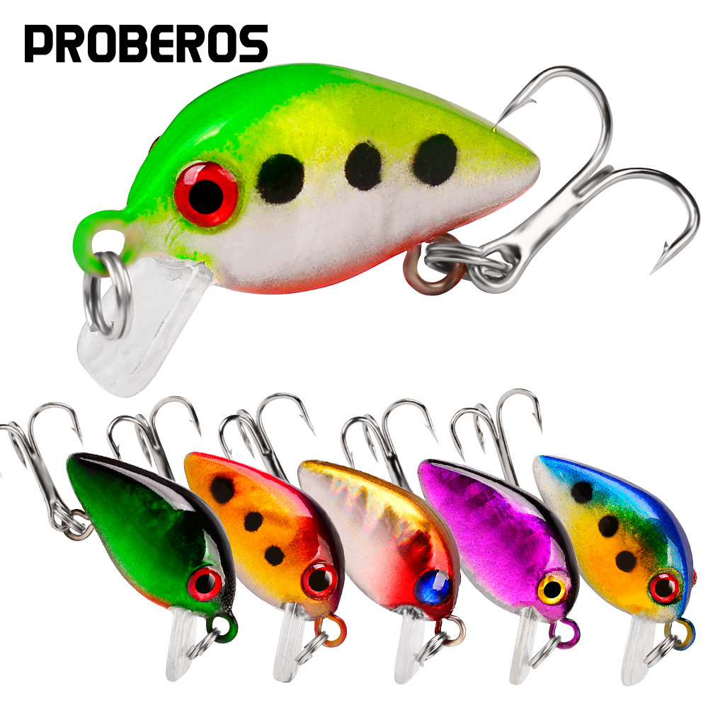 2 Pcs Sinking Lipless Crankbait Lures 26mm 1.6g Hard Baits Bass Pike Crappie Fresh Water Fishing Lure