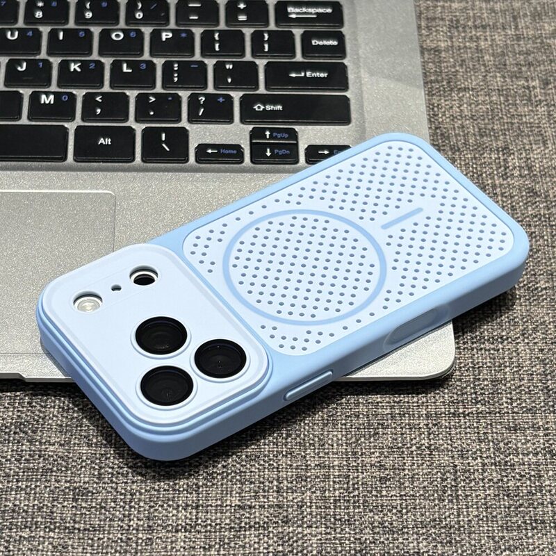 Suitable for iPhone 18 Pro Max, breathable and cooling magnetic phone case, new skin-feel protective cover for Apple 17 Suitable for iPhone 18 Pro Max, breathable and cooling magnetic phone case, new skin-feel protective cover for Apple 17