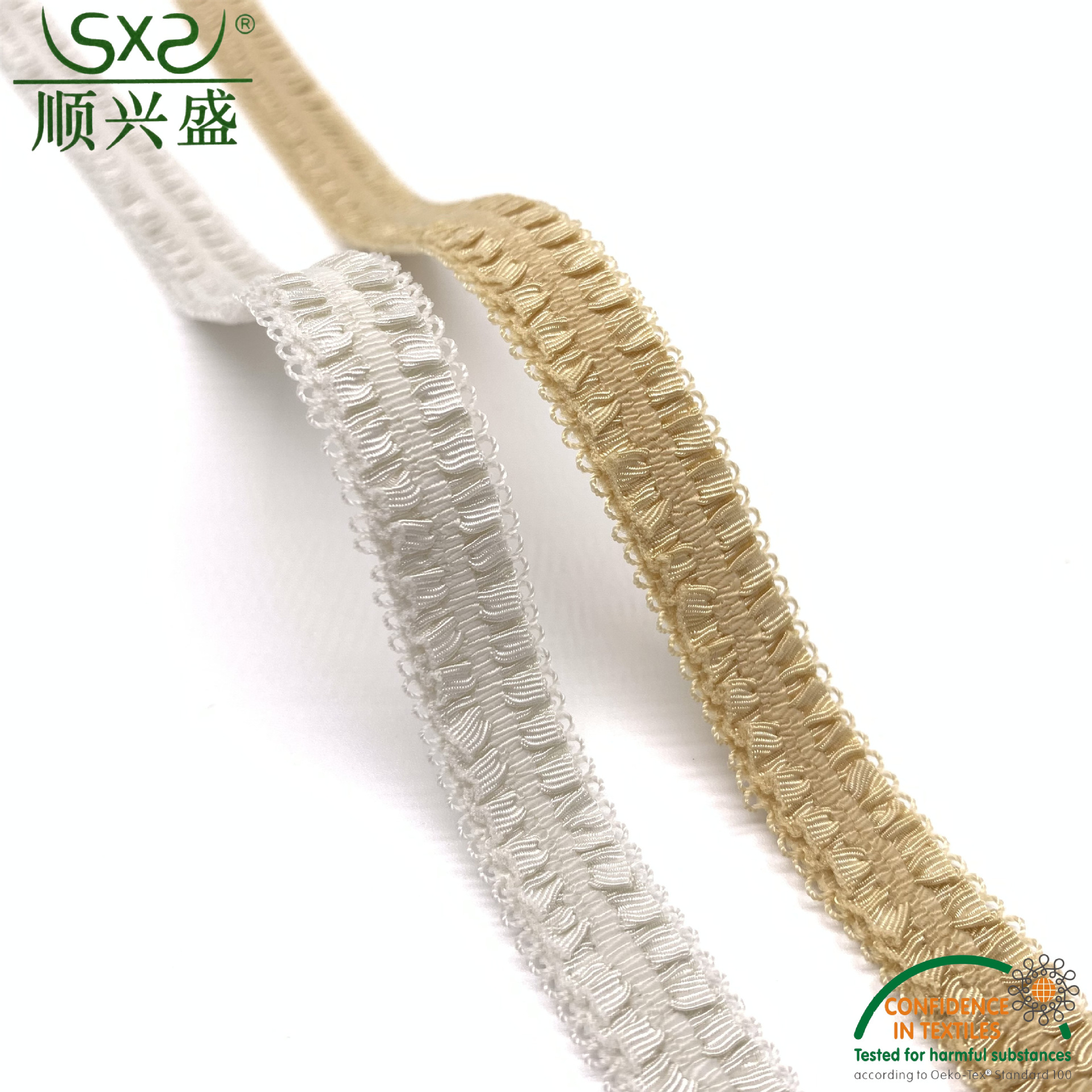 10mm皱纹肩带 芽边内衣松紧带锦纶磨毛弹力带 文胸辅料批发