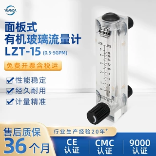 批发LZT-15T面板式有机玻璃流量计 工厂0.5-5GPM高品质流量计