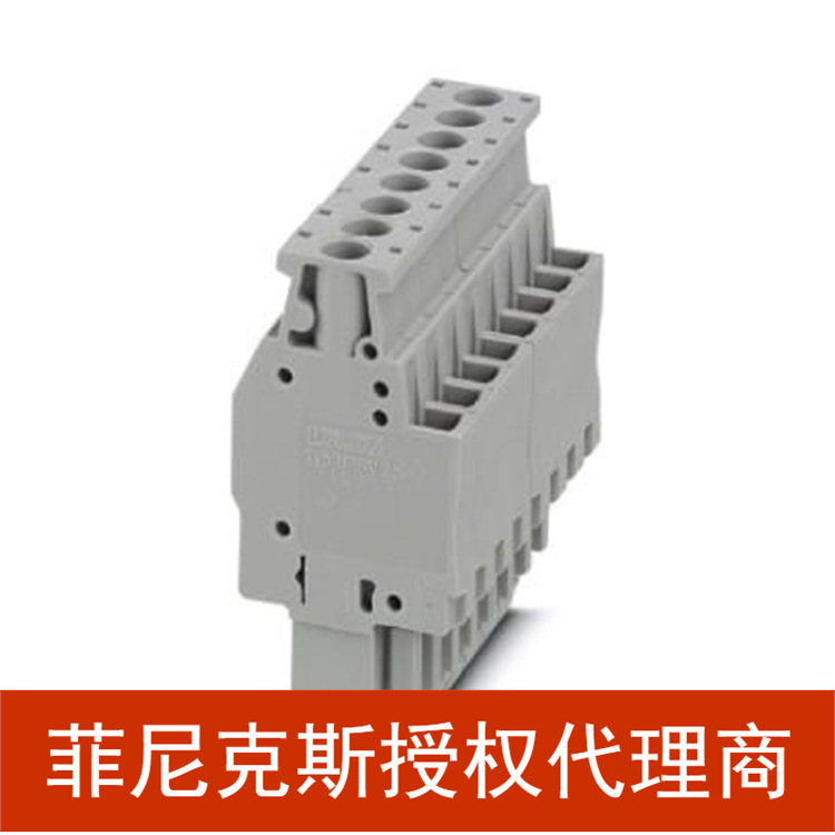 菲尼克斯接线端子针式插头8位灰色螺钉连接-UPBV 2,5/ 8