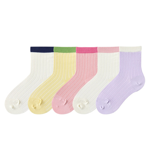 Socks for women ins trendy autumn and winter candy color mid-calf socks Internet celebrity cute solid color versatile Korean version white jk stockings
