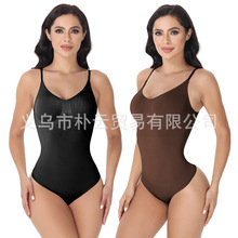 外贸紧身底档暗扣塑身连体衣无缝收腰提臀塑形内衣弹力修身衣女