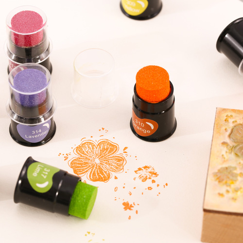 Mini DIY finger print pad metallic color series, pocket finger print pad, cute finger painting ink pad, 35 colors