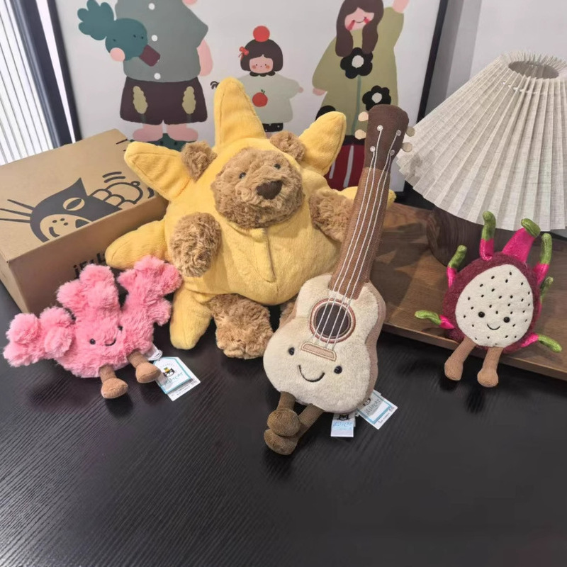 国产jellycat同款太阳熊冲浪板蛋尤克里里公仔毛绒玩偶礼物高颜值|undefined