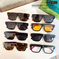 G Brand New European and American Style Ins Square Frame Trendy Men's Sunglasses Influencer Female Celebrity Same Style Acetate Sunglasses Gg1868