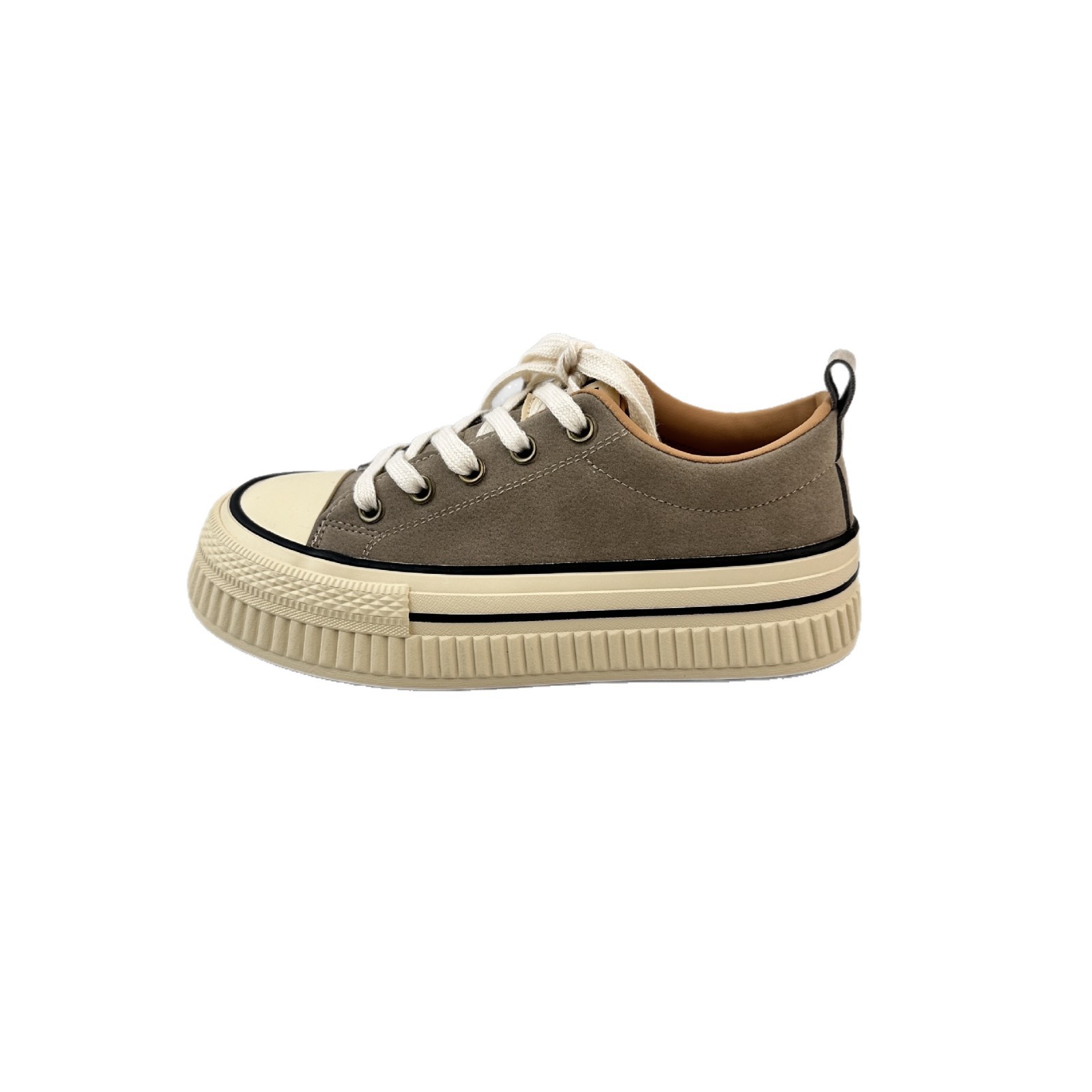6684 zapatos de lona retro de estilo portugués de fondo grueso zapatos de mujer 2025 otoño nuevos zapatos de cabeza redonda nicho Zhong Meilade color