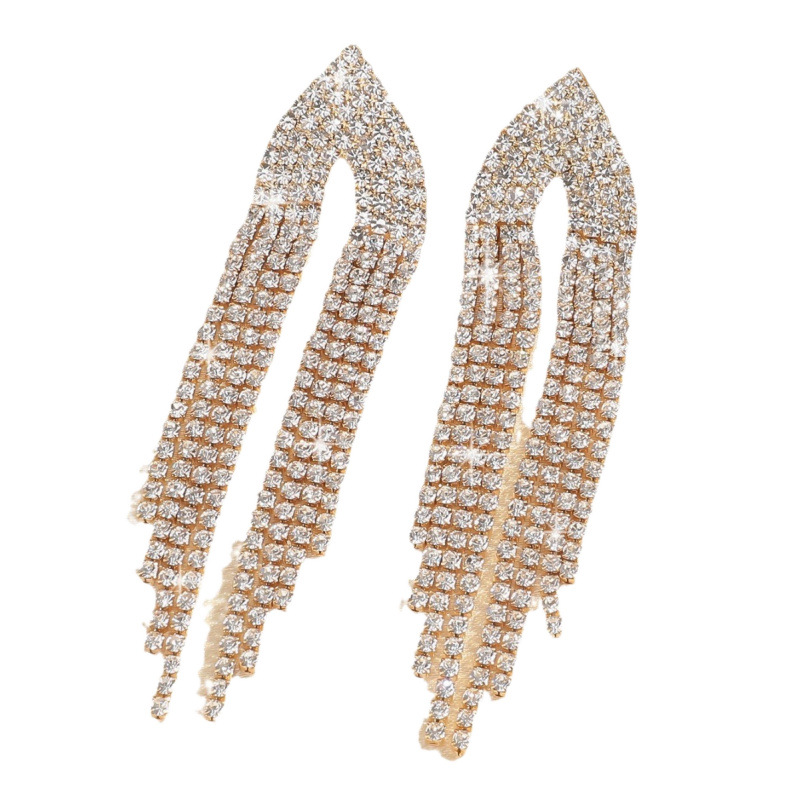 orecchini lunghi con nappe e strass in zircone super flash di alta qualità per le donne, orecchini alla moda dal temperamento_voghion.com