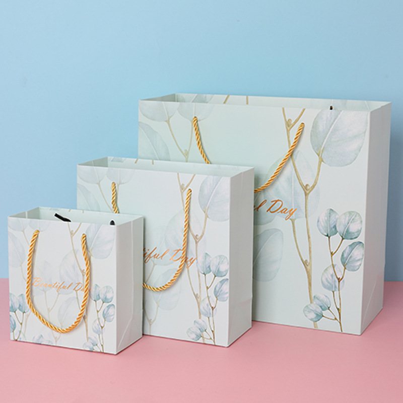 礼品袋手提袋袋蓝色服装纸袋子礼物感袋喜庆节日化妆品伴手礼