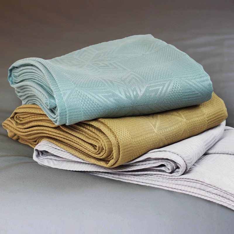 竹纤维盖毯单人冰丝毯夏季凉毯子午休冷感防螨竹炭毛巾被空调薄毯