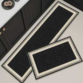 跨境简约厨房地垫浴室防滑耐脏入户门垫卫生间硅藻泥吸水速干脚垫