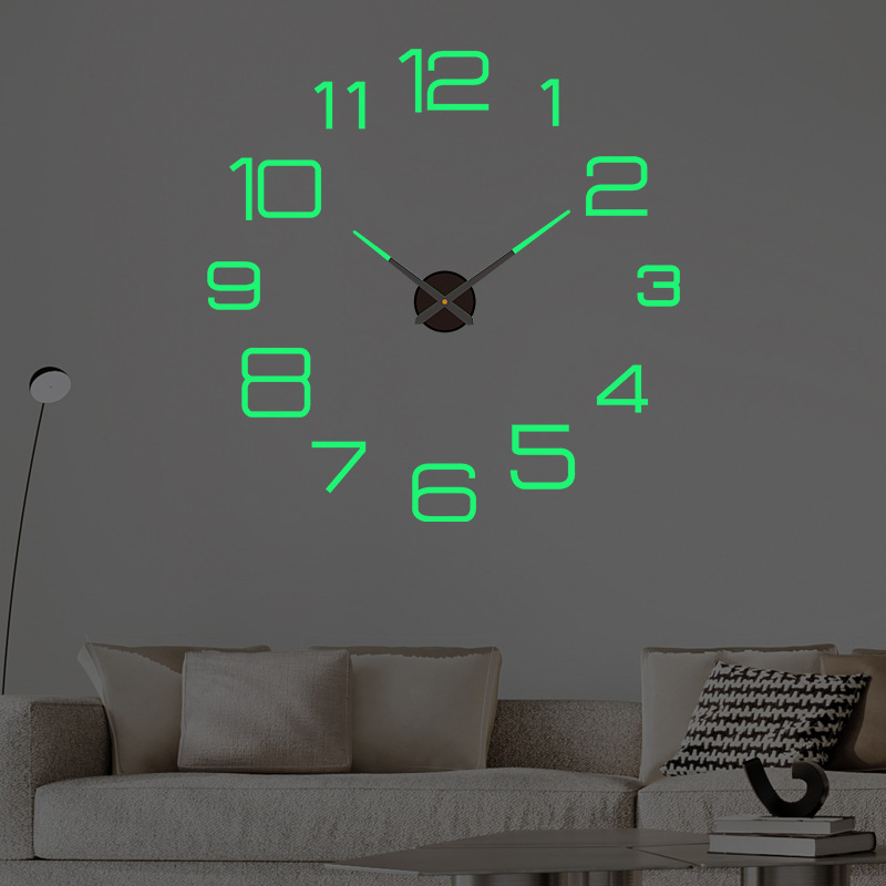 Reloj creativo salón moderno minimalista pared pegatina reloj Amazon DIY Reloj de pared tridimensional grande Reloj de pared personalizado
