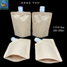 现货牛皮纸吸嘴袋洗衣液补充装自立洗手液洗发水吸嘴袋液体包装袋