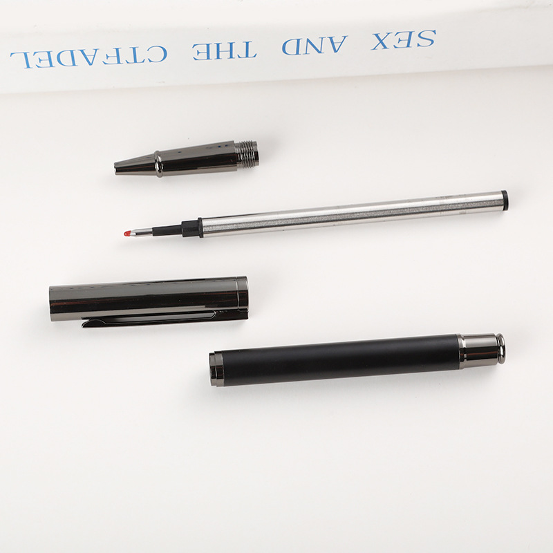 Fabricantes comerciales de metal en stock lápiz de firma mate de alta calidad textura neutra lápiz negro galvanizado lápiz de firma