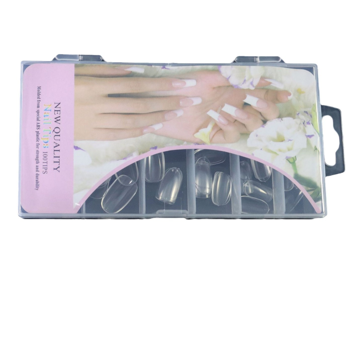 Uñas postizas de 120 piezas, transparentes, sin marcas, semi-completas, al por mayor