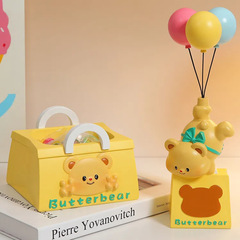 かわいいバター熊が玄関の鍵に入ってリビングルームの家の靴箱の新しい部屋の入り口に卸売りを飾る