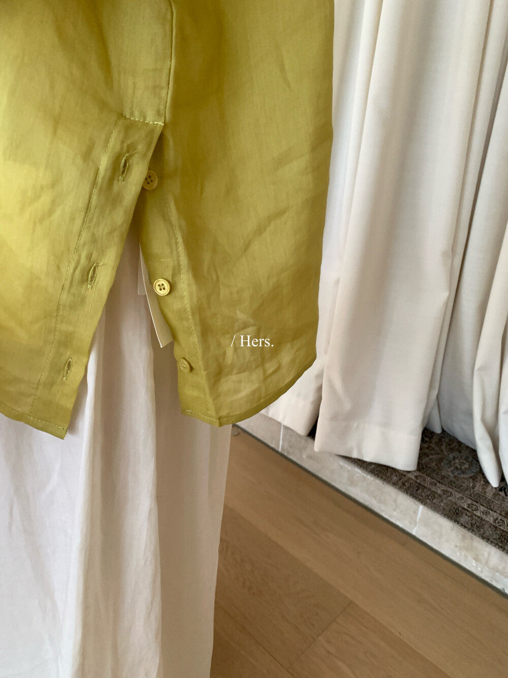 Áo sơ mi nữ linen tay ngắn cổ V phong cách Pháp — nghệ, màu hồng, màu trắng, màu mơ chi tiết 20