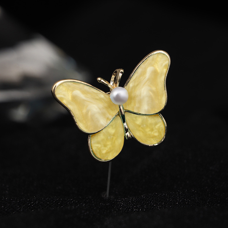 Broche papillon pour femme, design haut de gamme, transformable en corsage, épingle à perle, fermoir anti-dévoilement._voghion.com