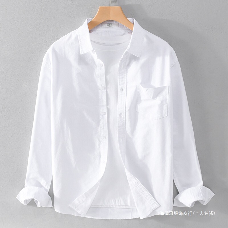 Clearance of Mall Closures: Oxford Fabric Long-Sleeve Shirts for Men, Durable and Export Surplus