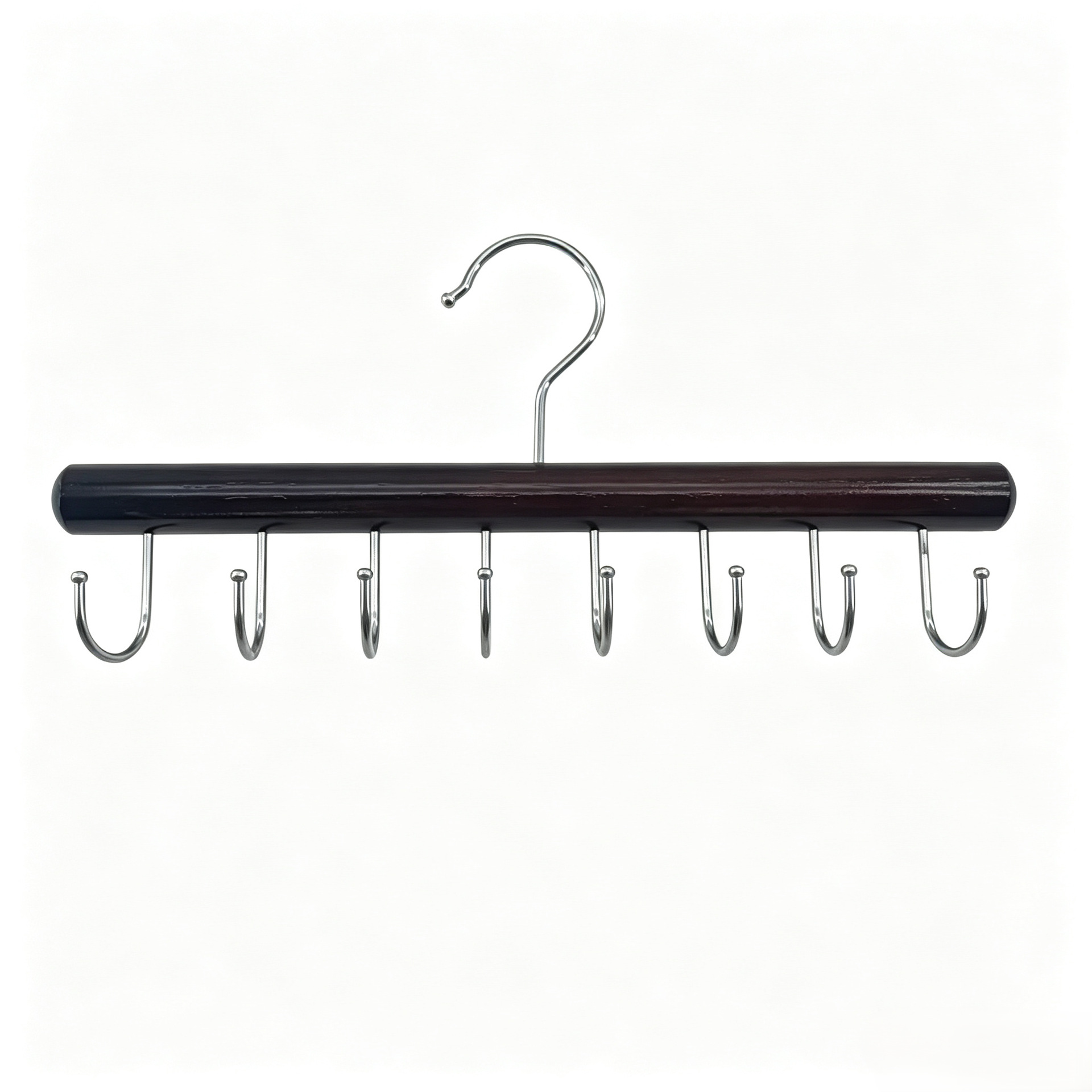 Exported to South Korea, this solid wood hook hanger features 8 hooks, making it ideal for home use as a clothes drying rack, a bra and lingerie rack, or a storage hanger