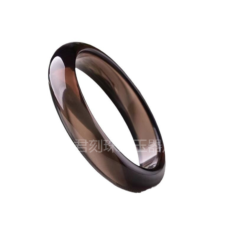 (2개) 47 얼음 흑요석 라운드 팔찌 여성 천연 얼음 투명 흑요석 수정 팔찌 비취 팔찌 도매 생방송 공급