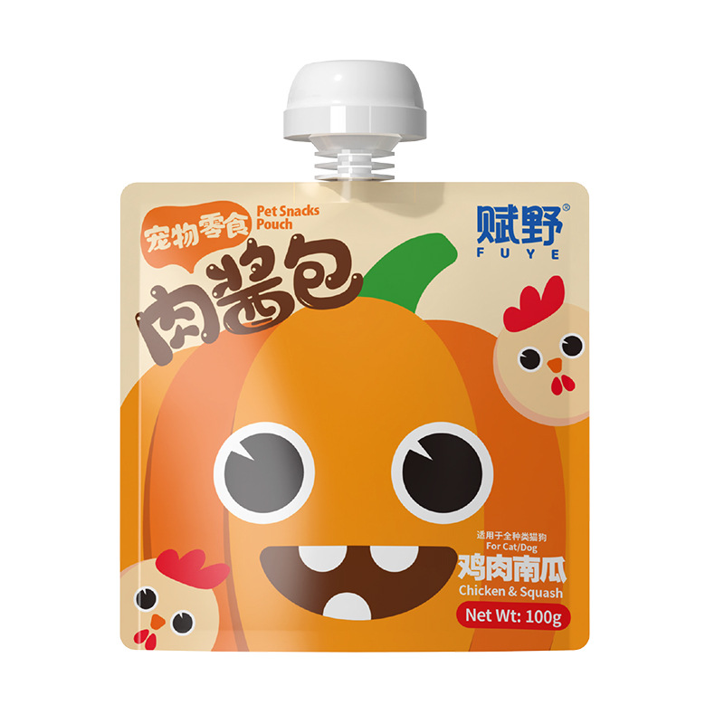 Fuye mascotas bocadillos carne de salsa, carne de gato y perro, productos de nutrición general, bocadillos de sabor múltiple, venta directa de fábrica al por mayor