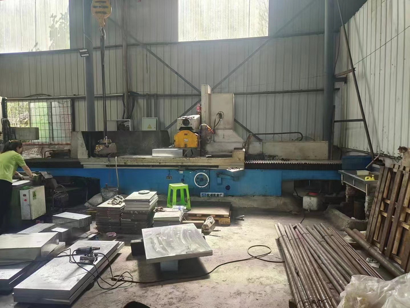 处理二手杭州HZ-800卧轴矩台平面磨床二手2米平面磨