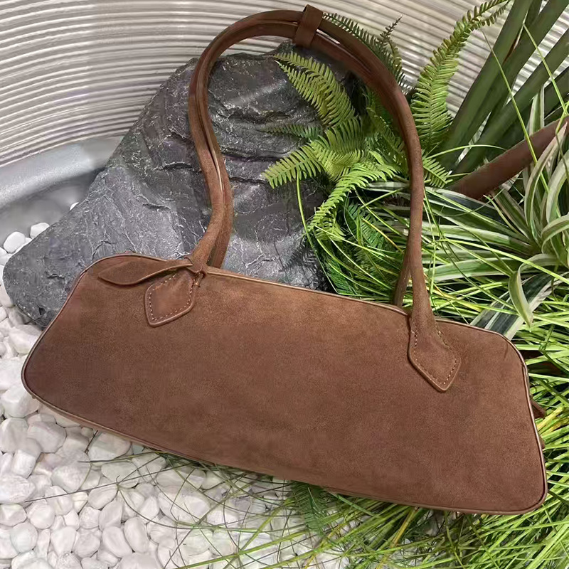 Cross-Border Niche French Baguette Bag Genuine Leather Shoulder Underarm Bag Luxury High-End Handbag - Thumbnail 2