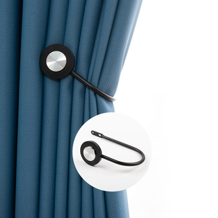Cross-Border Supply Modern Simple Punched Metal Curtain Wall Hooks Spot Wholesale Cross-Border Curtain Storage Accessories Hooks