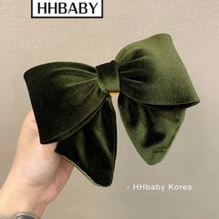 【Hhbaby】韓国の上質なベルベット生地立挺蝶結びバネクリップ馬尾クリップ髪飾り卸売り