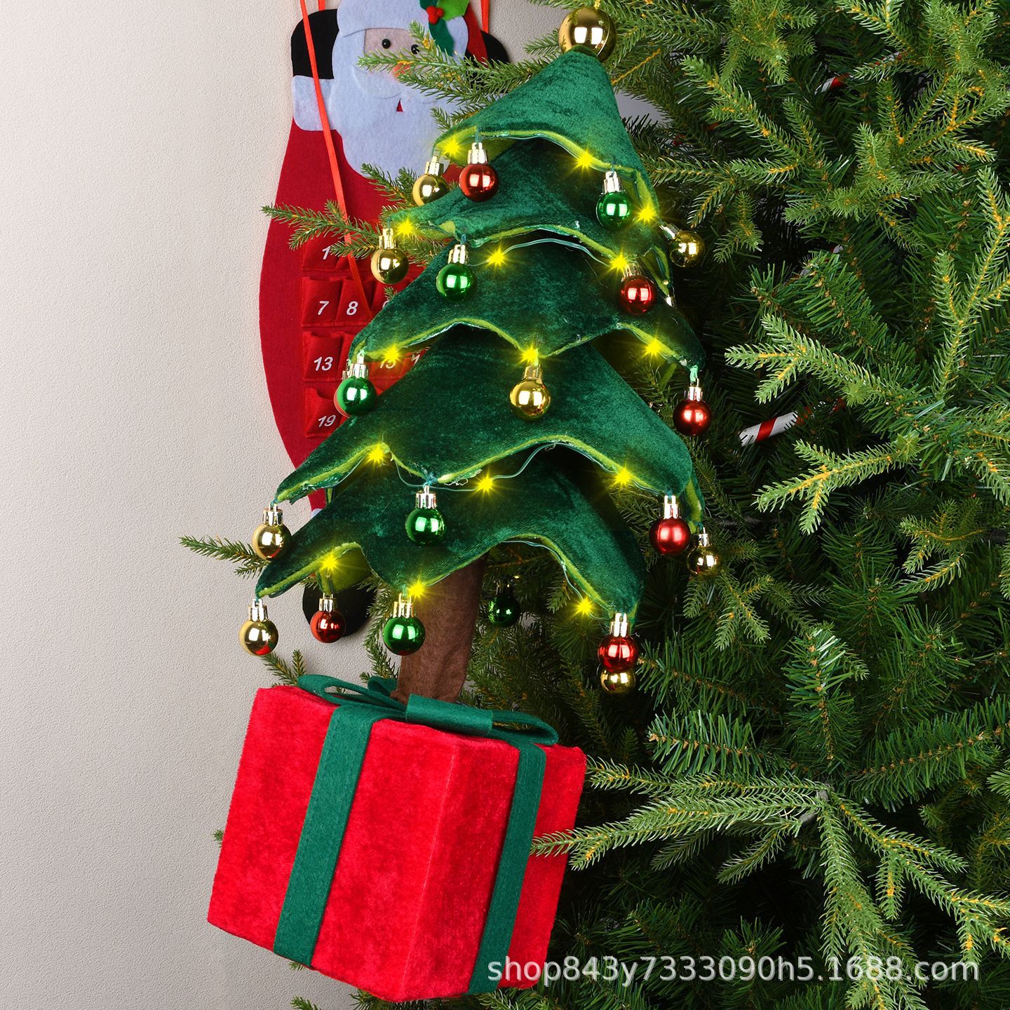 Decoraciones de Navidad tela telescópico lámpara de cintura decoración de árbol de Navidad tienda de interiores de recepción decoración de belleza props de disparo