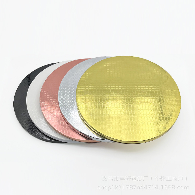 Tambores de pastel de embalaje de pastel de 6 / 8 / 10 / 12 pulgadas almohadilla de pastel de papel de panal de Navidad queso pastel de soporte