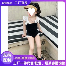 女童夏季连体泳衣新款洋气可爱儿童女孩休闲度假时尚泳装0208代发