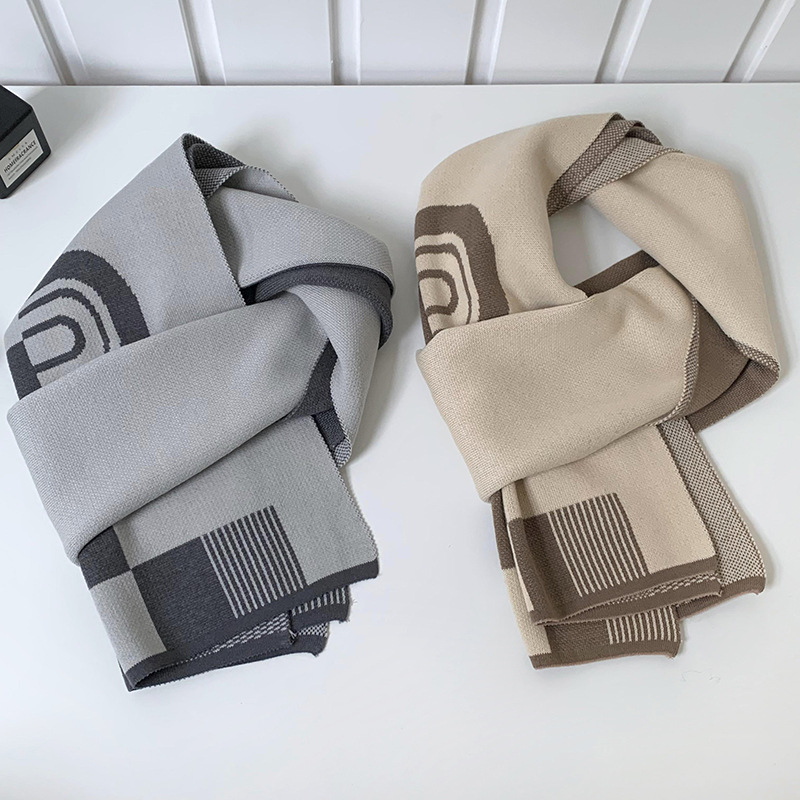Nuevo bufandas de invierno caliente imitación de cachemira bufandas de cuello coreana cuello de cuadrilátero de punto amplio chal