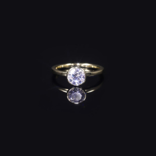 Set Series 9k10k14k18k Gold Round 1 karat Diamond Ring Cultivated Diamond Ring Women's Simple Fashion Wedding Ring