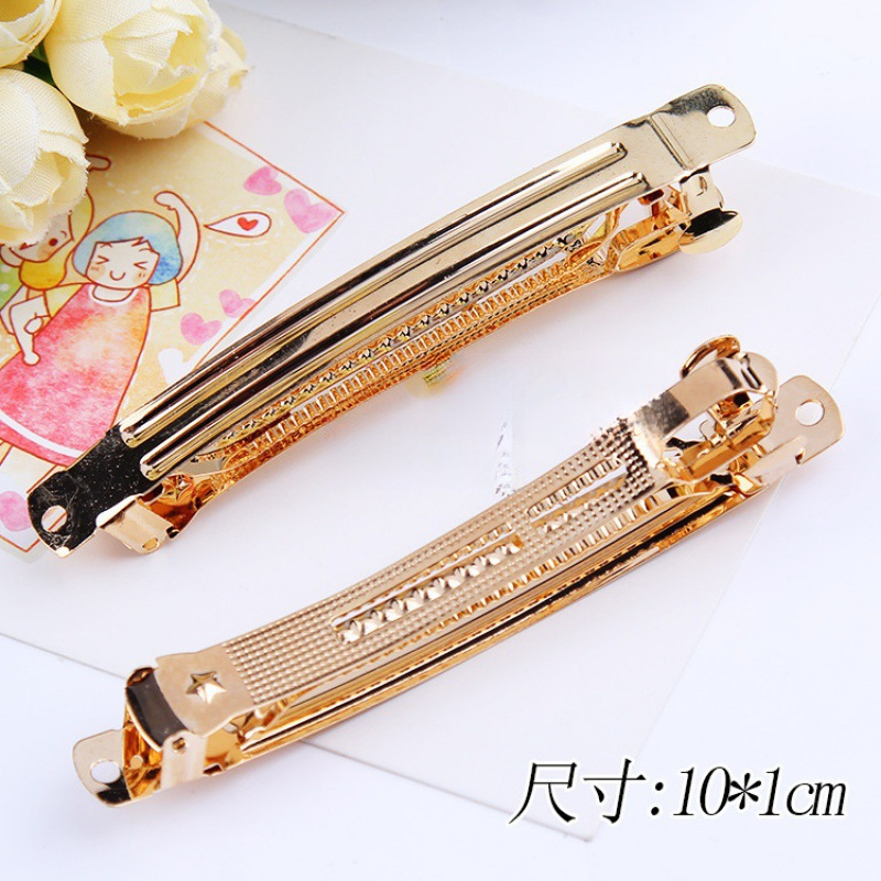 10cm golden five-pointed star spring clip one