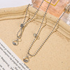 Brand retro space necklace hip-hop style for beloved, rainbow pendant, chain for key bag , Korean style