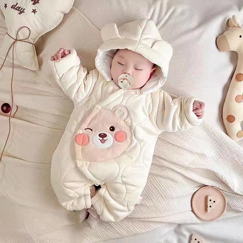Ropa de bebé, ropa de invierno, ropa de una pieza para recién nacidos, ropa de salida para bebés para hombres y mujeres, mampara, ropa de abrazo, engrosamiento, otoño e invierno