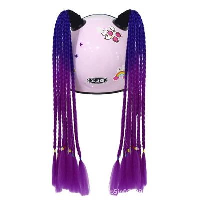 and Women, Helmet Decoration Suction — Motosiklet dəbilqələri - 2-thin-strips-of-blue-and-purple