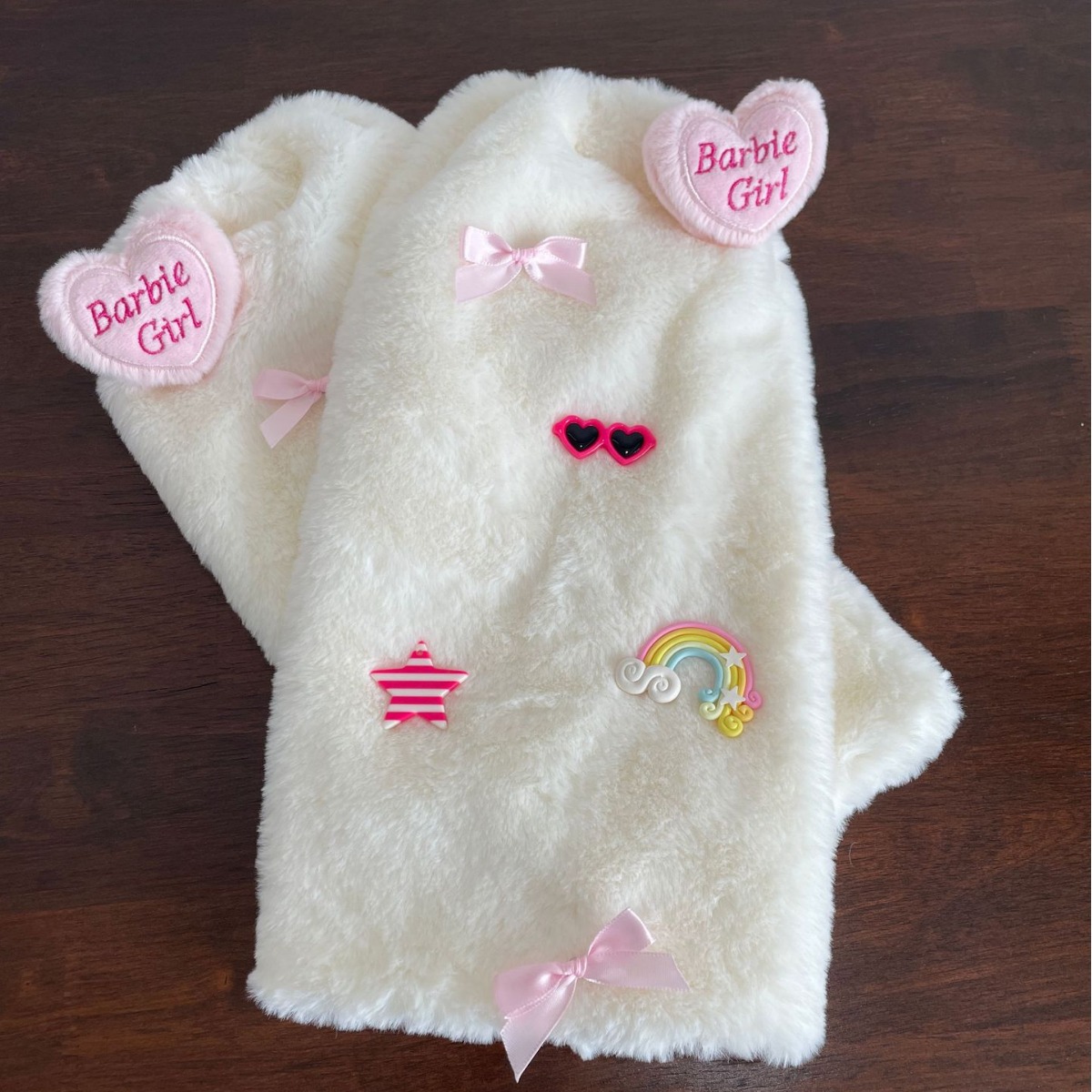 Otoño y invierno adorable Y2K hot girl arco pierna cubierta calentamiento peludo chica Lolita peludo cubierta peludo calcetines