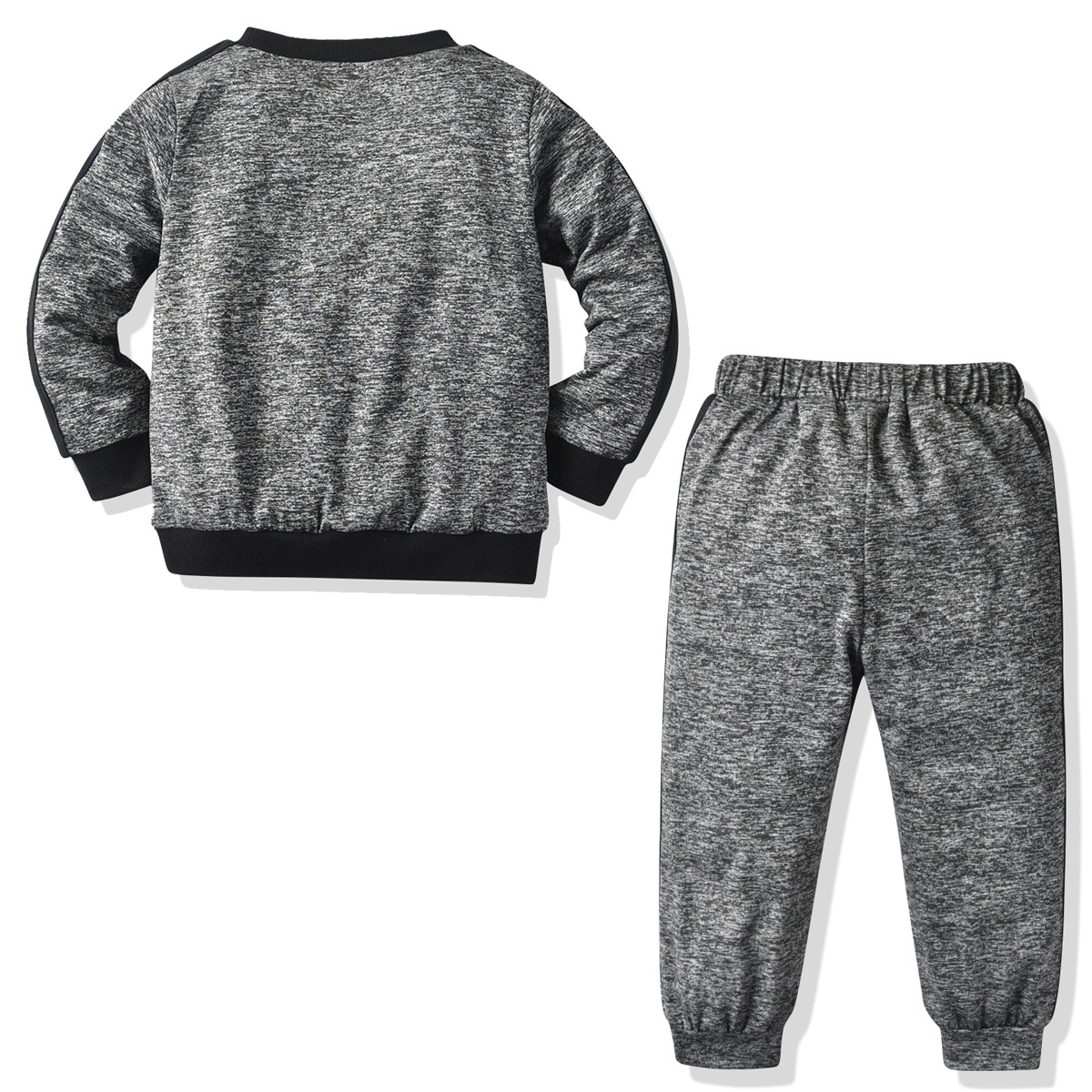 국경 아동 의류 소년 꽃 무늬 회색 편지 운동복 캐주얼 정장 봄, 가을 중대형 어린이 스포츠 정장