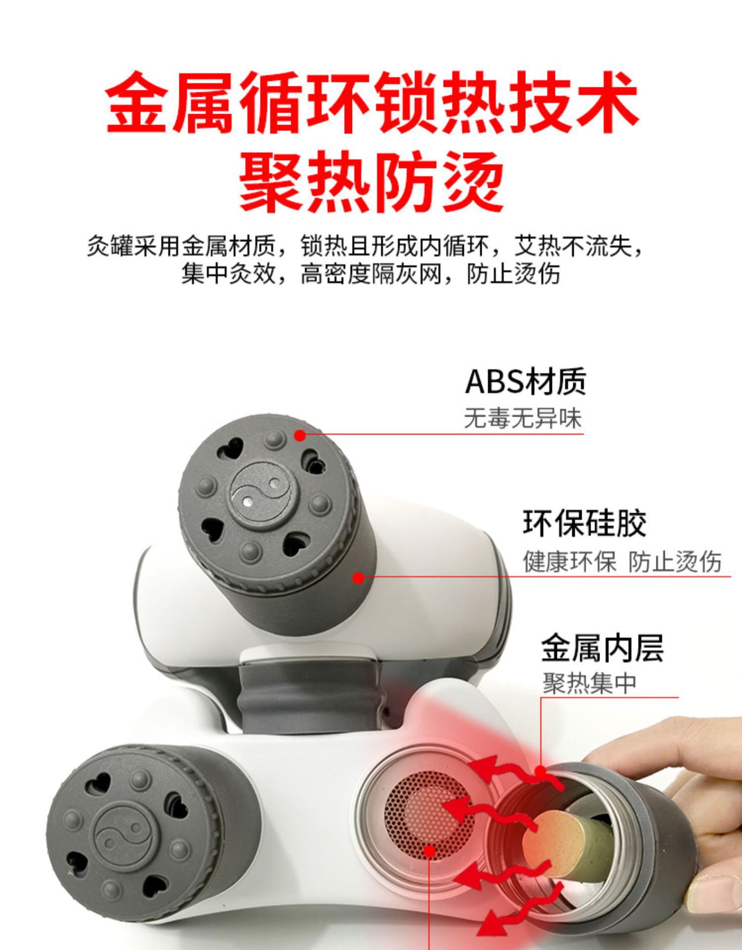 Neck Moxibustion Device Portable Stainless Steel Cervical Warming Box for Home Shoulder and Neck Heat Therapy key features